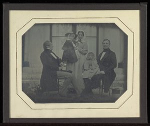 (Groepsportret van vijf leden van de Cirkel van Eynard-Lullin) door Jean Gabriel Eynard